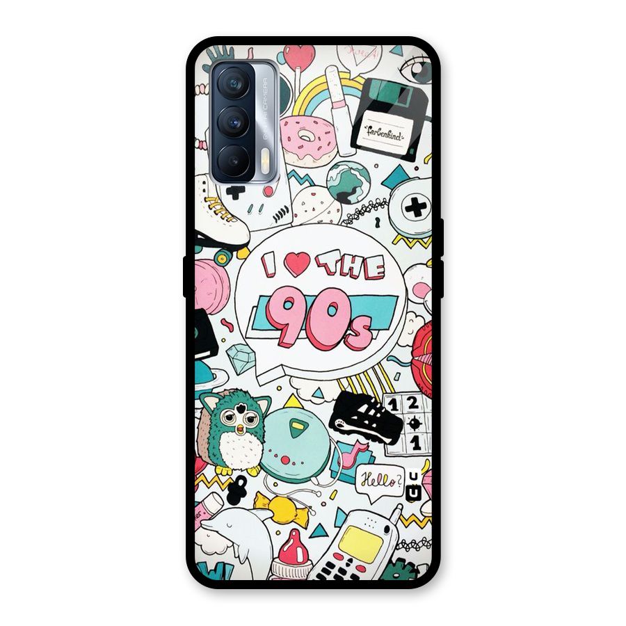 Heart 90s Glass Back Case for Realme X7