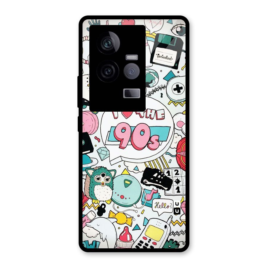 Heart 90s Glass Back Case for Vivo iQOO 11 5G