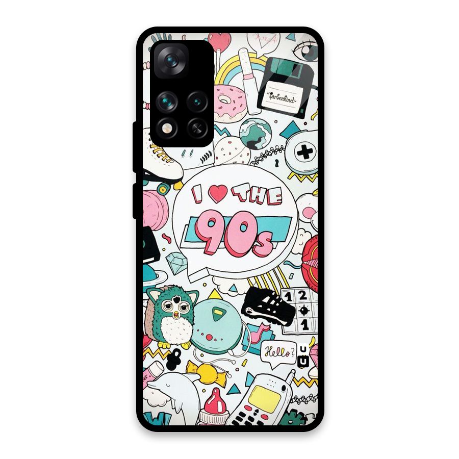 Heart 90s Glass Back Case for Xiaomi 11i HyperCharge 5G