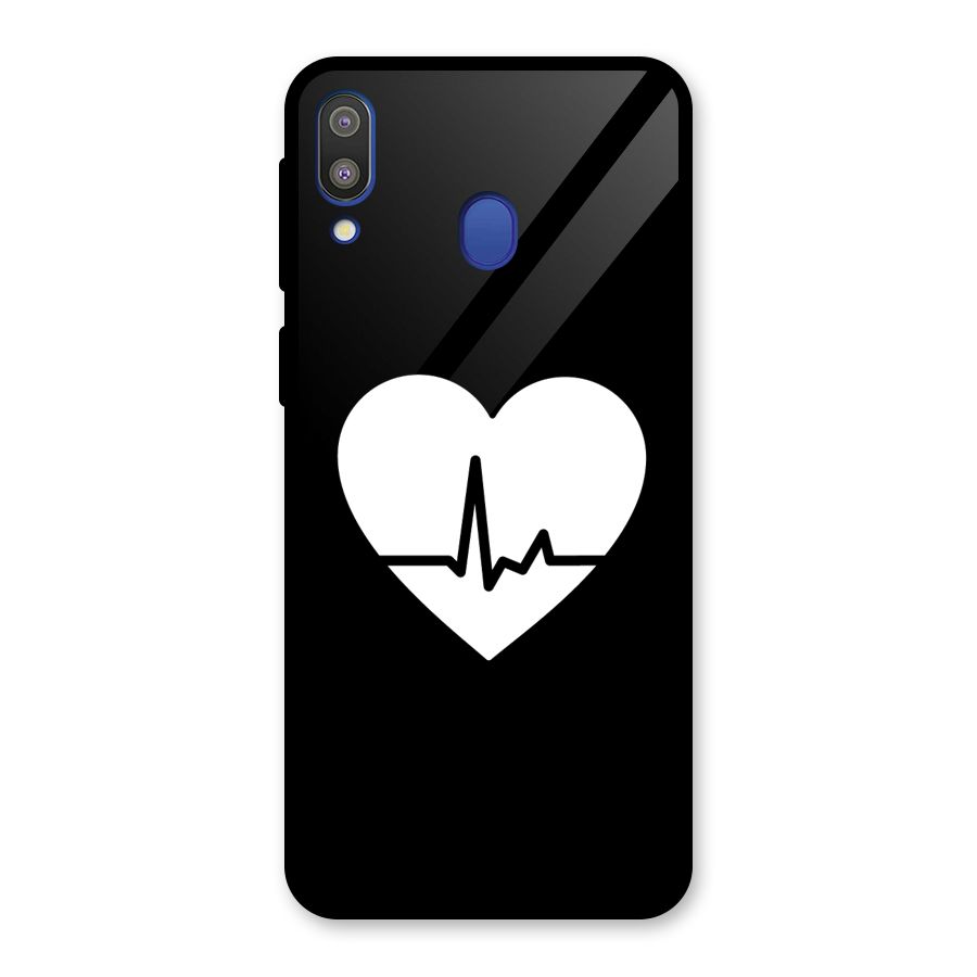 Heart Beat Glass Back Case for Galaxy M20