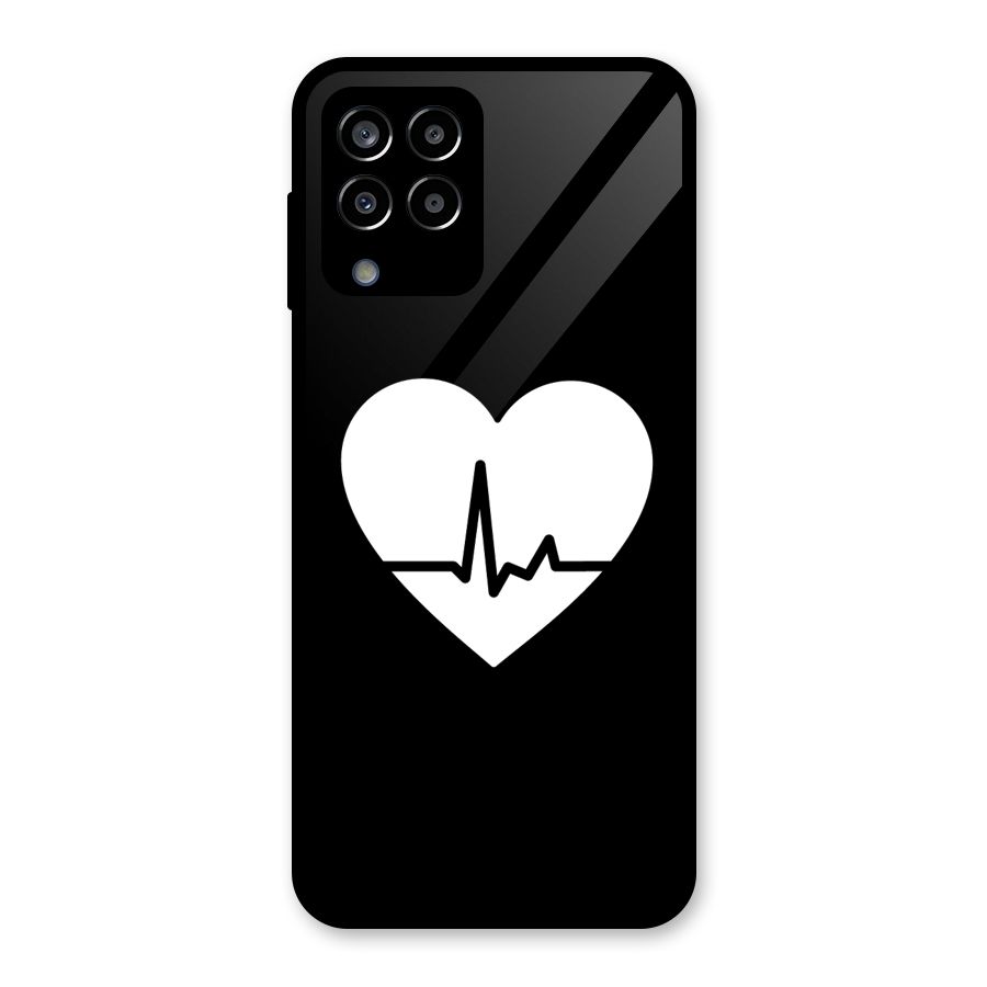 Heart Beat Glass Back Case for Galaxy M33