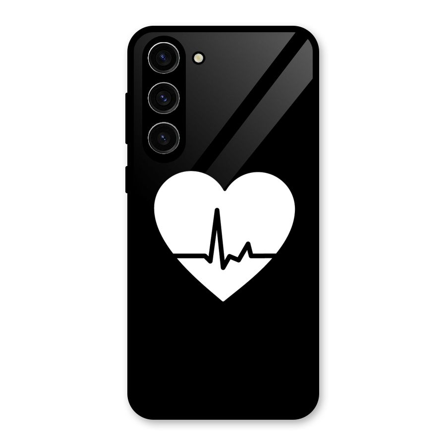 Heart Beat Glass Back Case for Galaxy S23 Plus