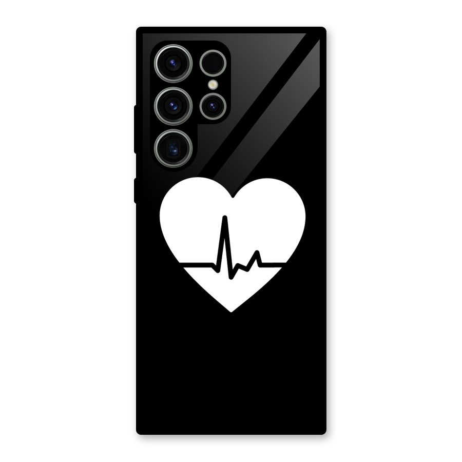Heart Beat Glass Back Case for Galaxy S23 Ultra