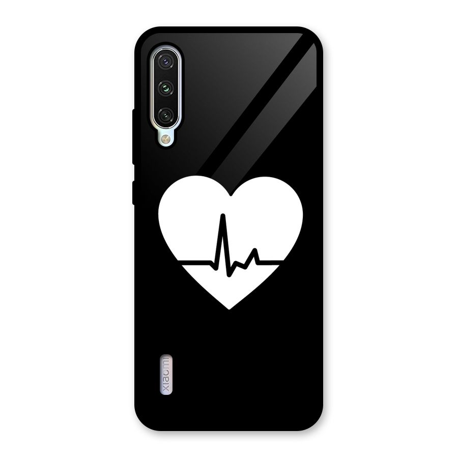 Heart Beat Glass Back Case for Mi A3