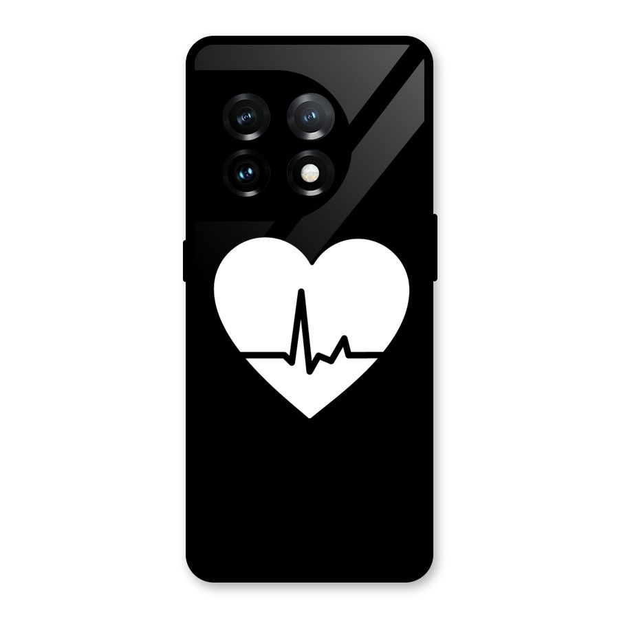 Heart Beat Glass Back Case for OnePlus 11