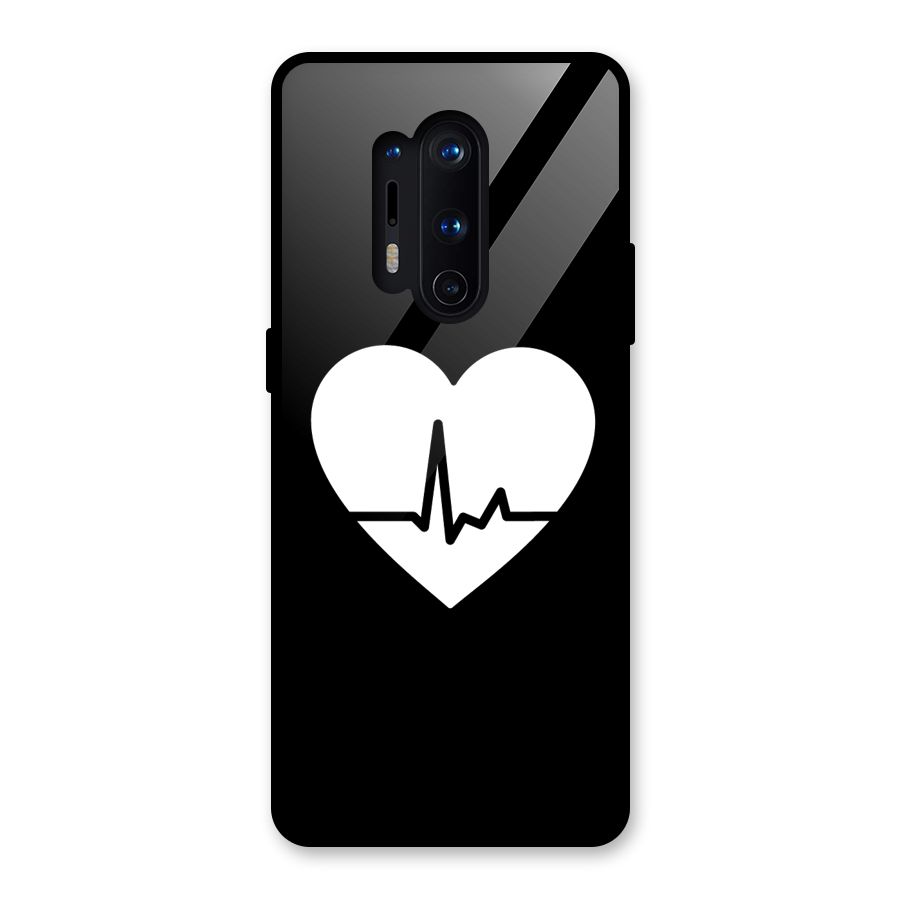 Heart Beat Glass Back Case for OnePlus 8 Pro