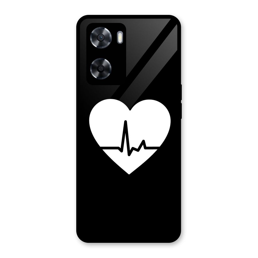 Heart Beat Glass Back Case for Oppo A57 2022
