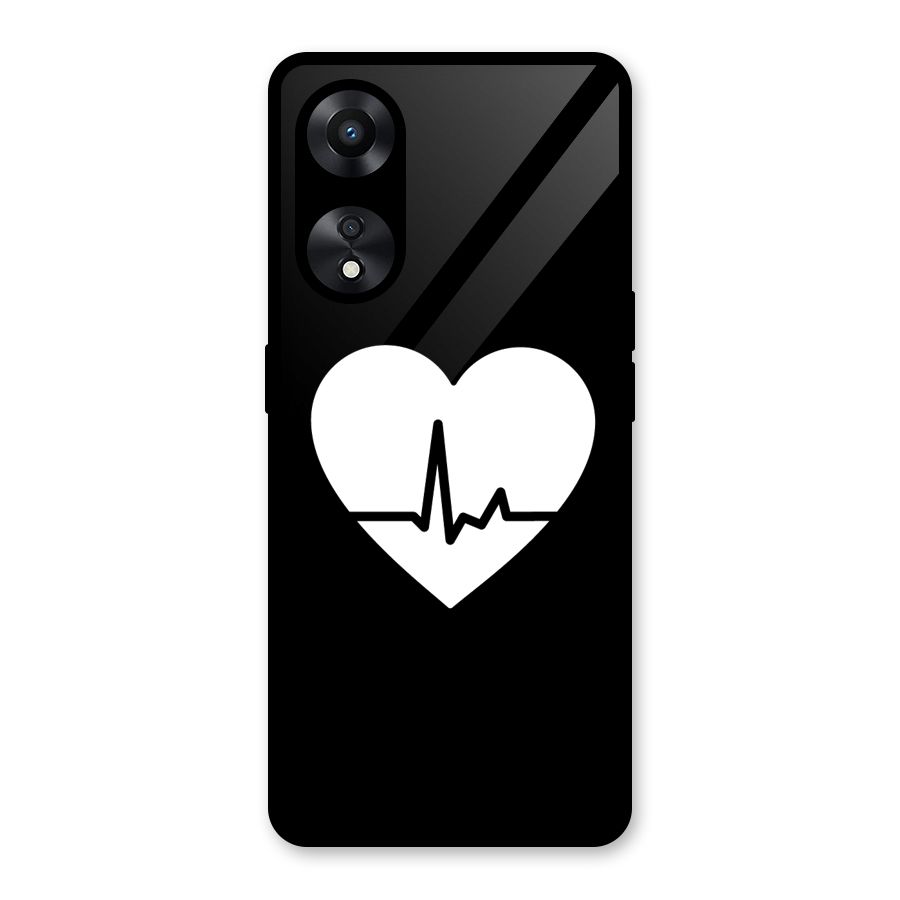 Heart Beat Glass Back Case for Oppo A78