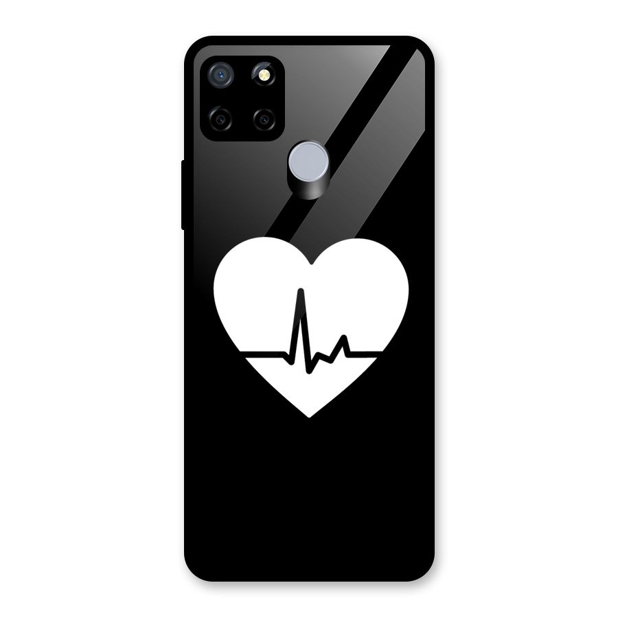 Heart Beat Glass Back Case for Realme Narzo 30A