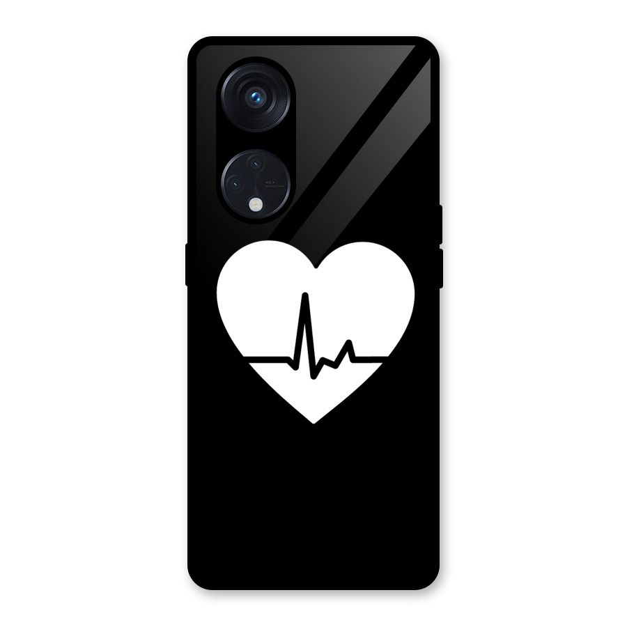Heart Beat Glass Back Case for Reno8 T 5G