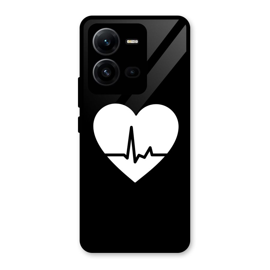 Heart Beat Glass Back Case for Vivo V25