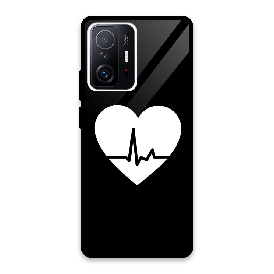 Heart Beat Glass Back Case for Xiaomi 11T Pro