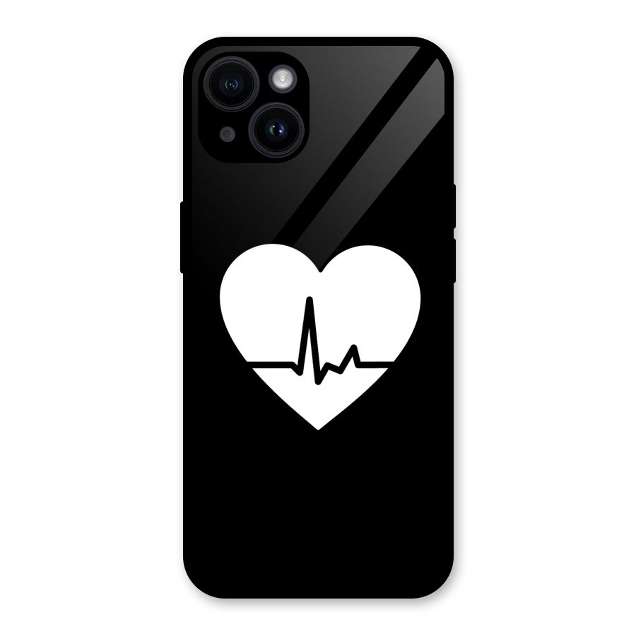 Heart Beat Glass Back Case for iPhone 14