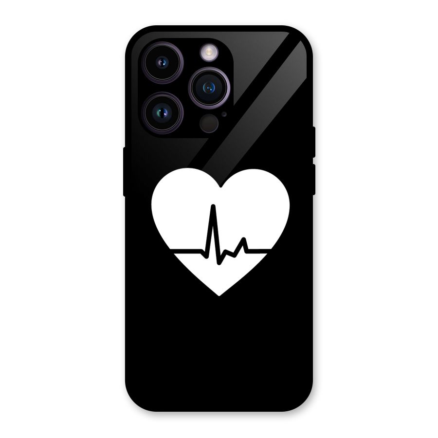 Heart Beat Glass Back Case for iPhone 14 Pro