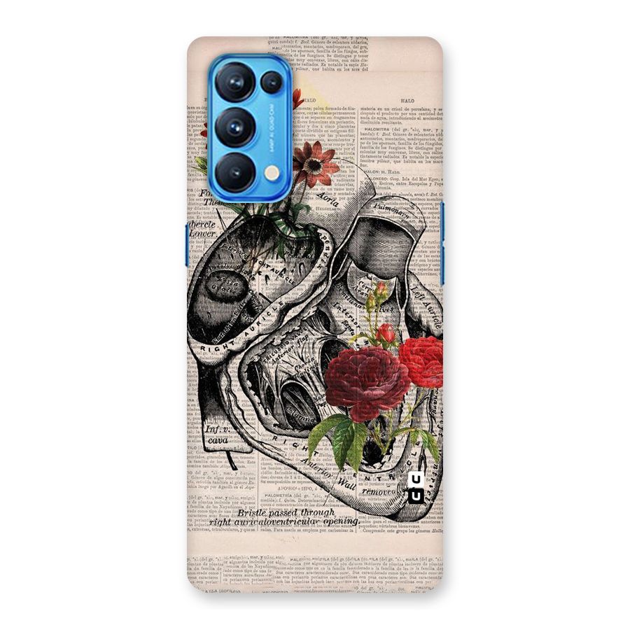 Heart Newspaper Back Case for Oppo Reno5 Pro 5G