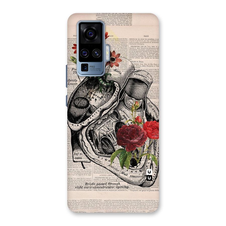 Heart Newspaper Back Case for Vivo X50 Pro