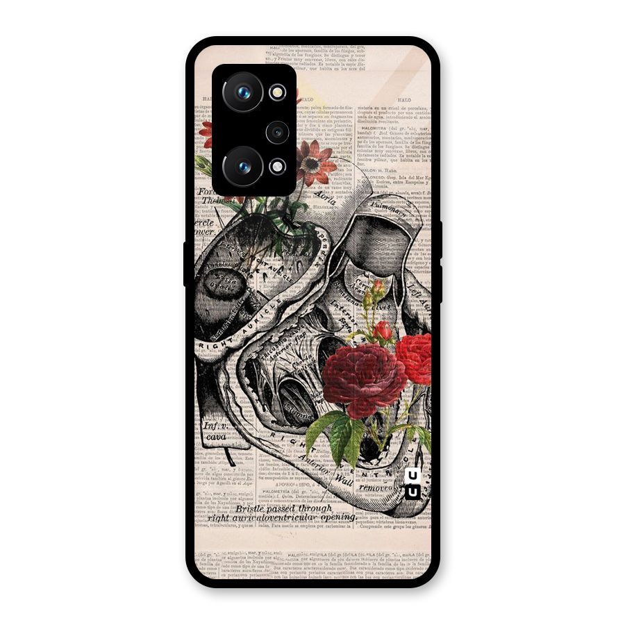 Heart Newspaper Glass Back Case for Realme GT Neo 3T