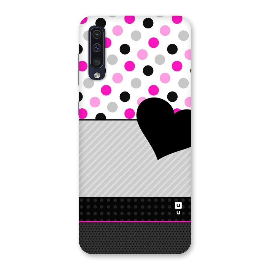 Heart Polka Stripes Back Case for Galaxy A50s