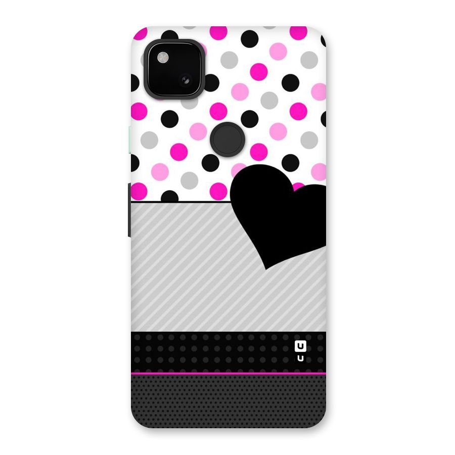Heart Polka Stripes Back Case for Google Pixel 4a