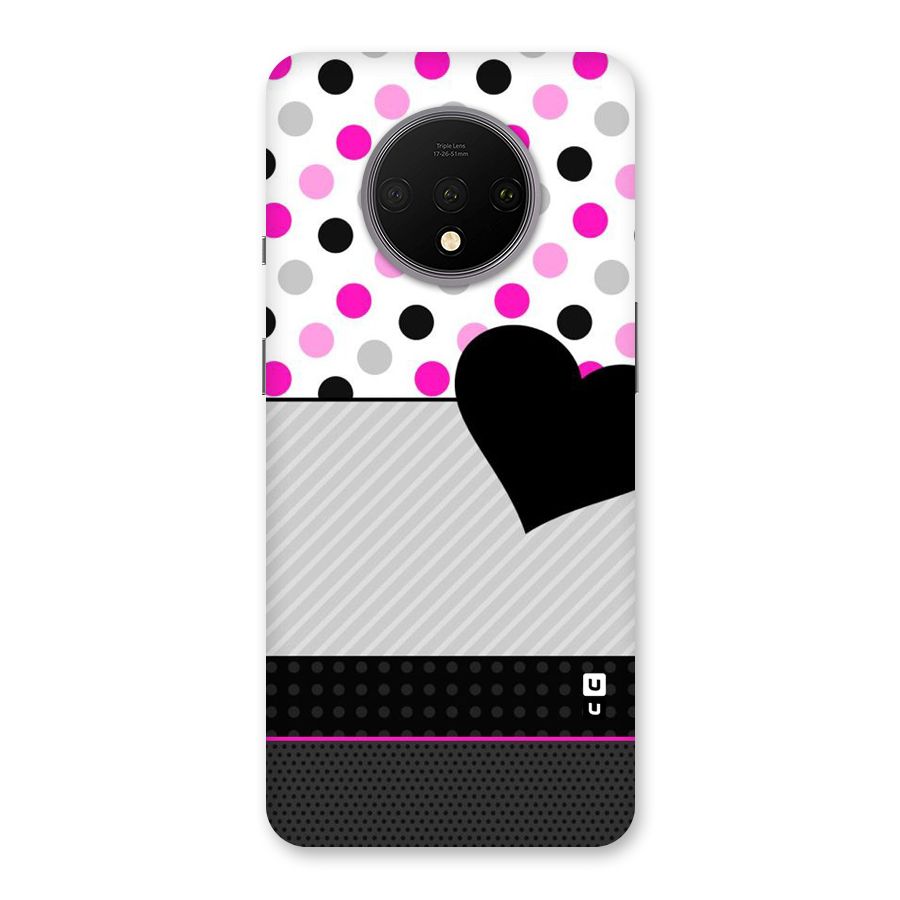 Heart Polka Stripes Back Case for OnePlus 7T
