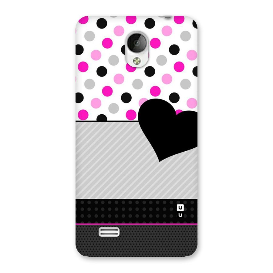 Heart Polka Stripes Back Case for Vivo Y21