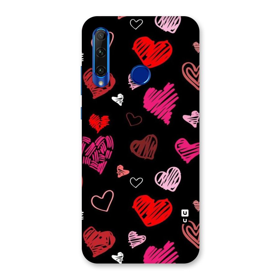 Hearts Art Pattern Back Case for Honor 20i