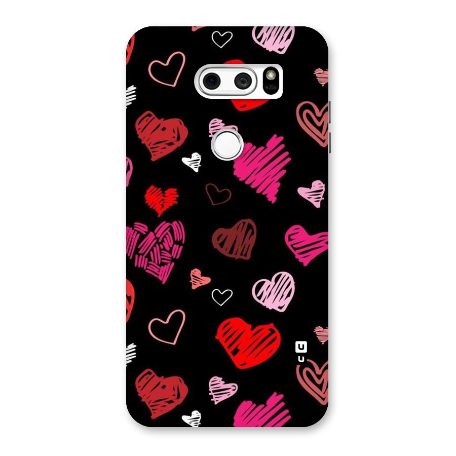 Hearts Art Pattern Back Case for LG V30