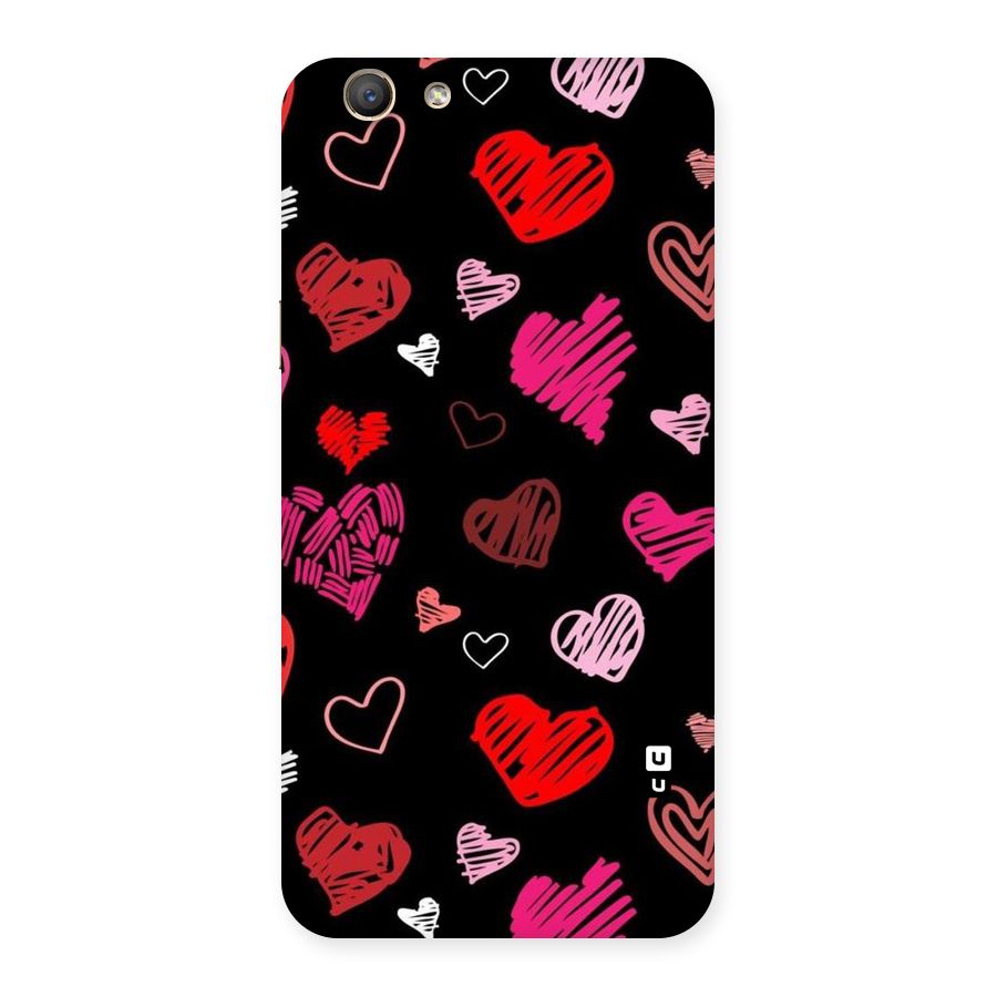 Hearts Art Pattern Back Case for Oppo F1s