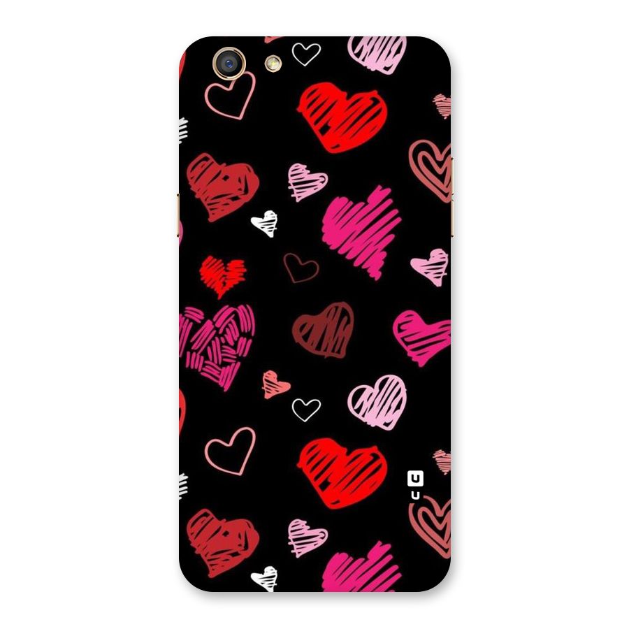 Hearts Art Pattern Back Case for Oppo F3