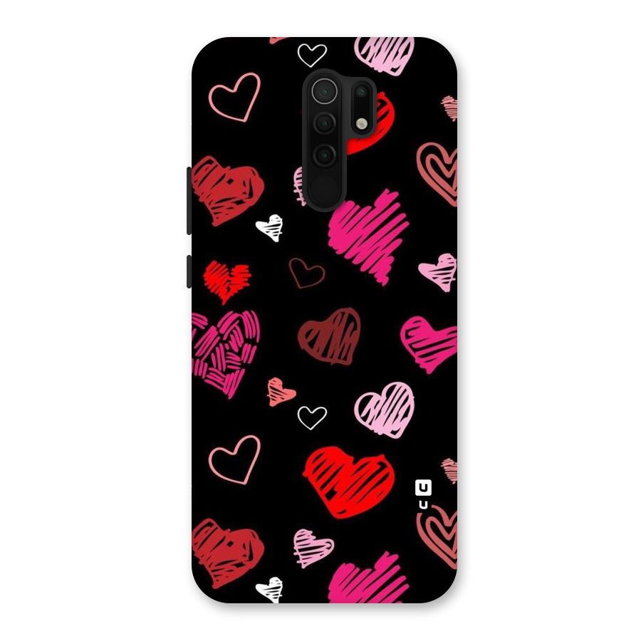 Hearts Art Pattern Back Case for Poco M2