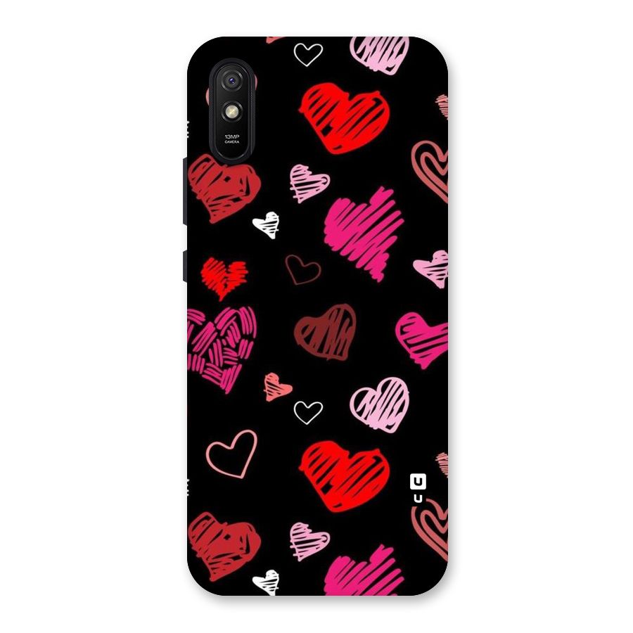 Hearts Art Pattern Back Case for Redmi 9A
