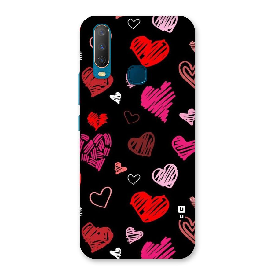 Hearts Art Pattern Back Case for Vivo U10