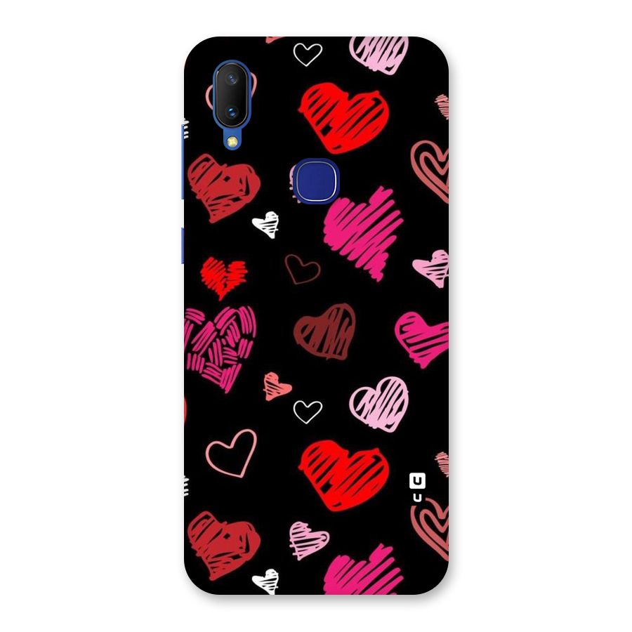 Hearts Art Pattern Back Case for Vivo V11