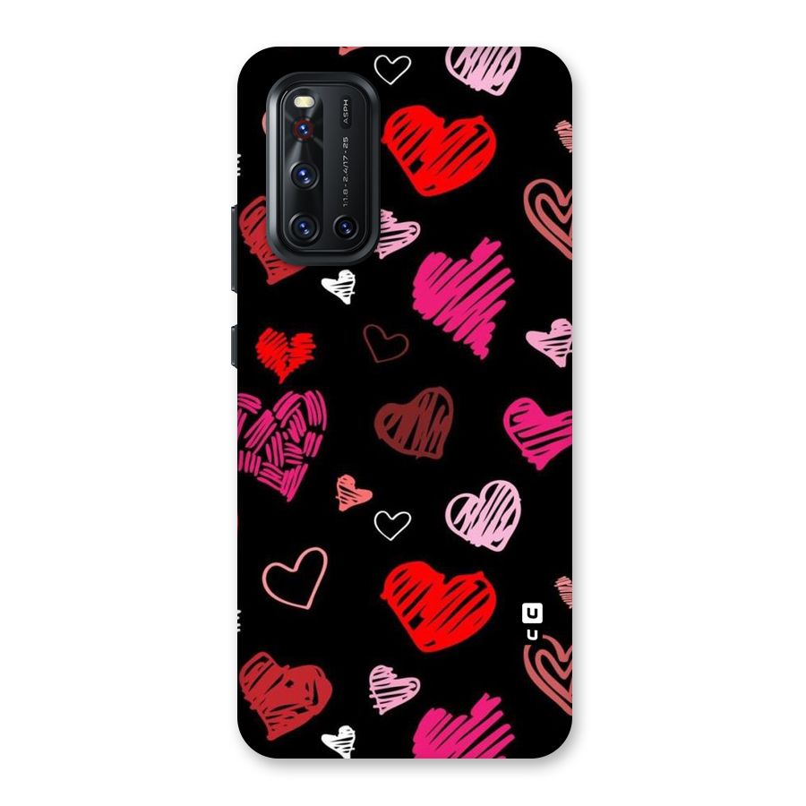 Hearts Art Pattern Back Case for Vivo V19