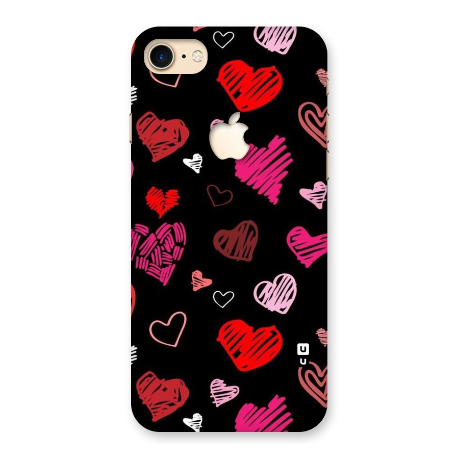 Hearts Art Pattern Back Case for iPhone 7 Apple Cut