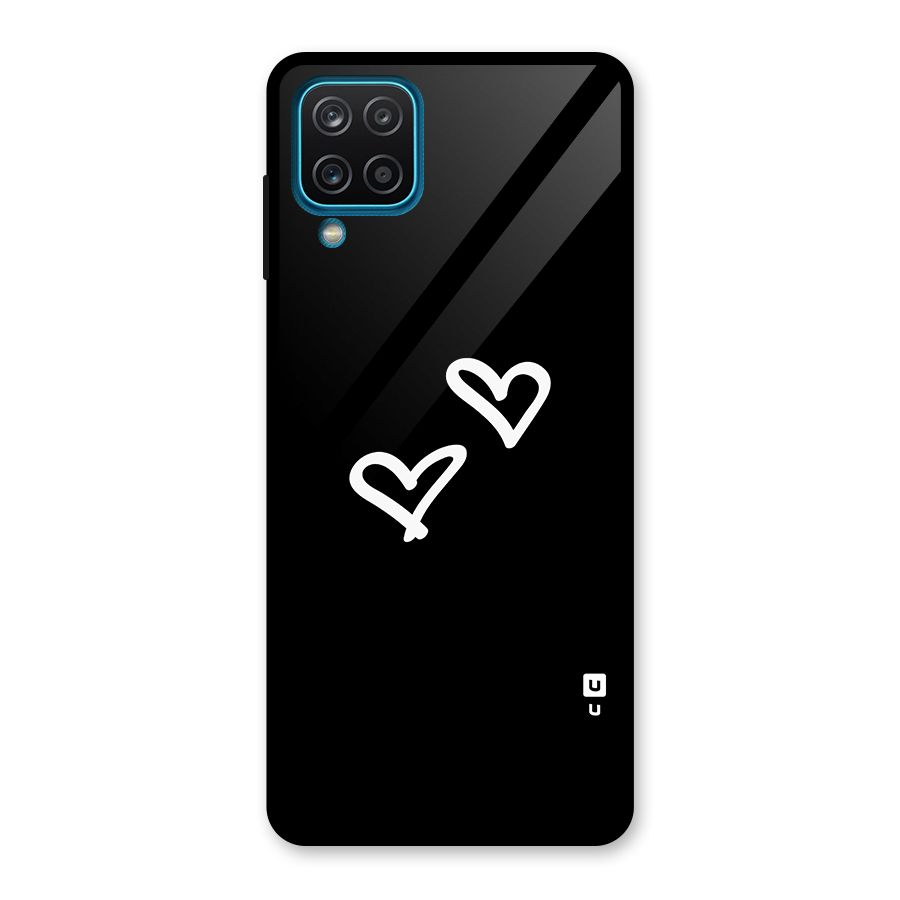Hearts Love Glass Back Case for Galaxy A12