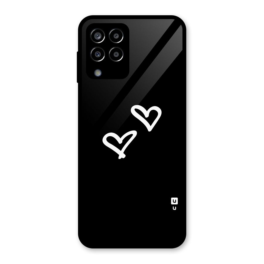 Hearts Love Glass Back Case for Galaxy M33