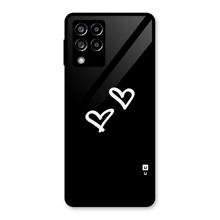 Hearts Love Glass Back Case for Galaxy M53 5G