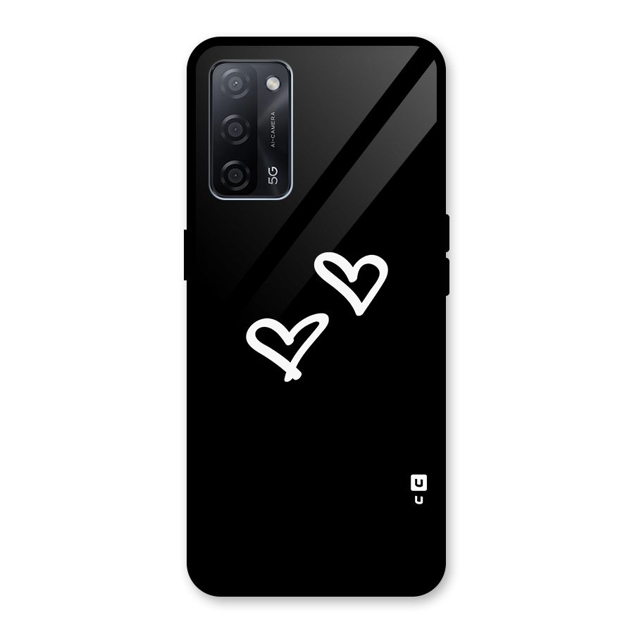 Hearts Love Glass Back Case for Oppo A53s 5G