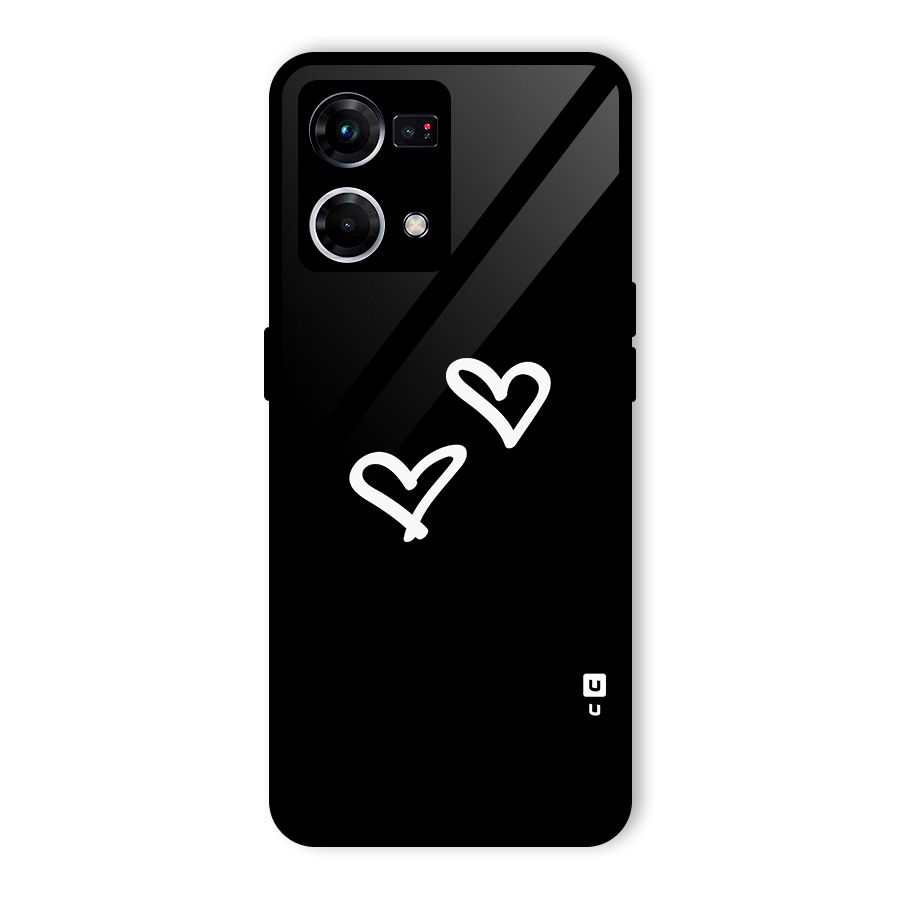 Hearts Love Glass Back Case for Oppo F21 Pro 5G