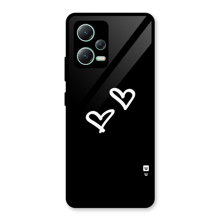 Hearts Love Glass Back Case for Redmi Note 12 5G
