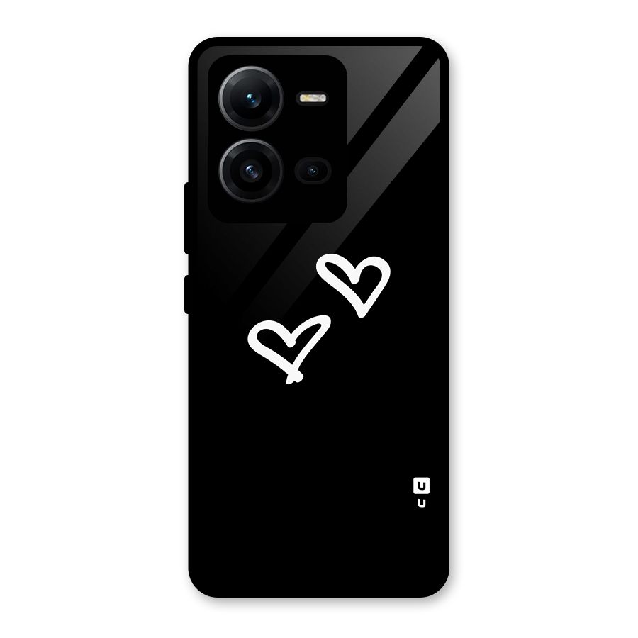 Hearts Love Glass Back Case for Vivo V25