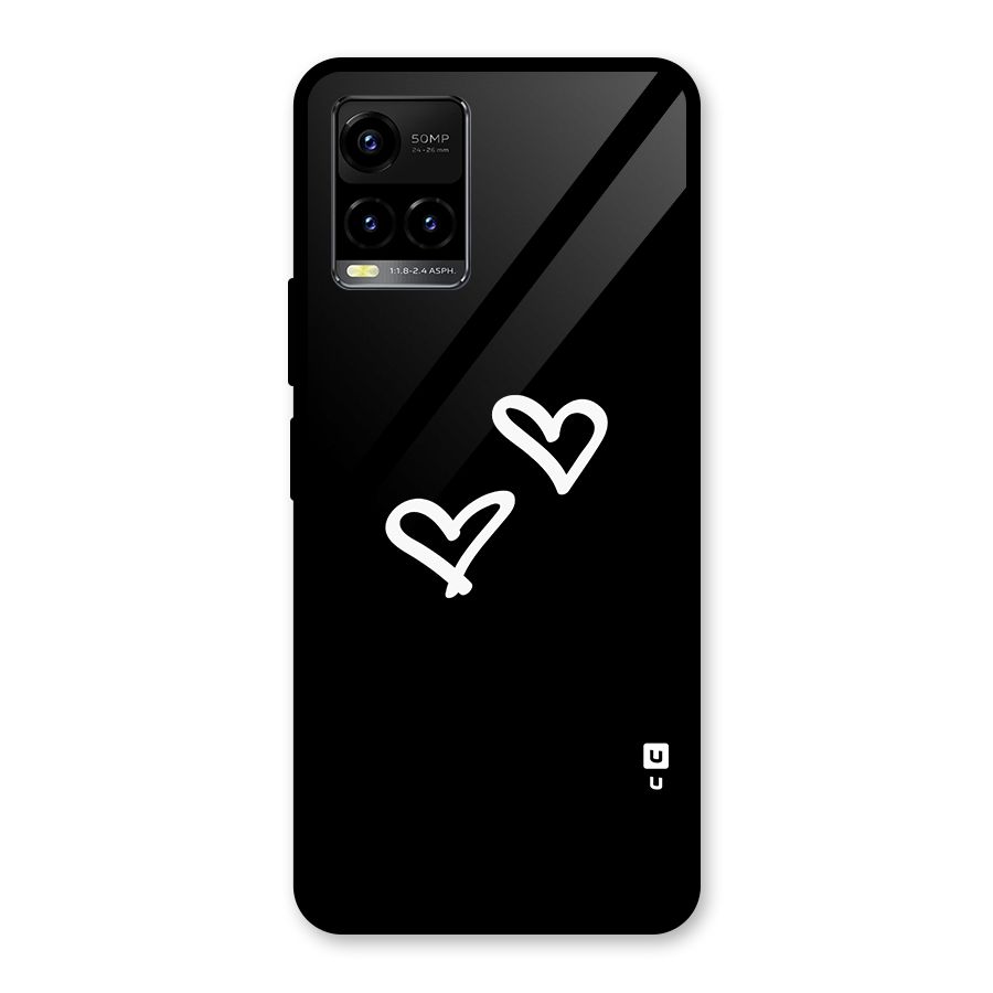 Hearts Love Glass Back Case for Vivo Y21T