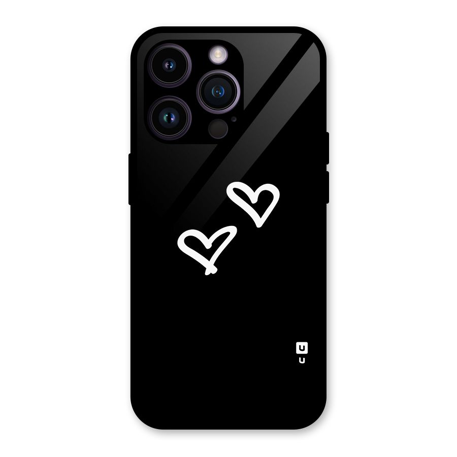 Hearts Love Glass Back Case for iPhone 14 Pro