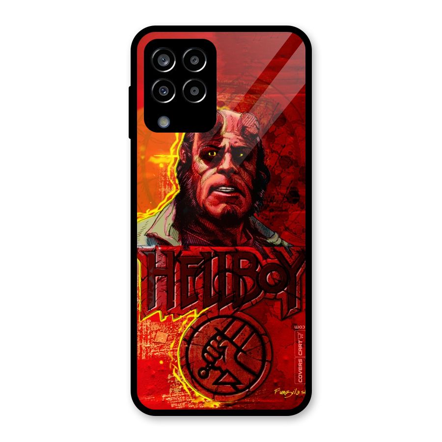 Hellboy Artwork Glass Back Case for Galaxy M33