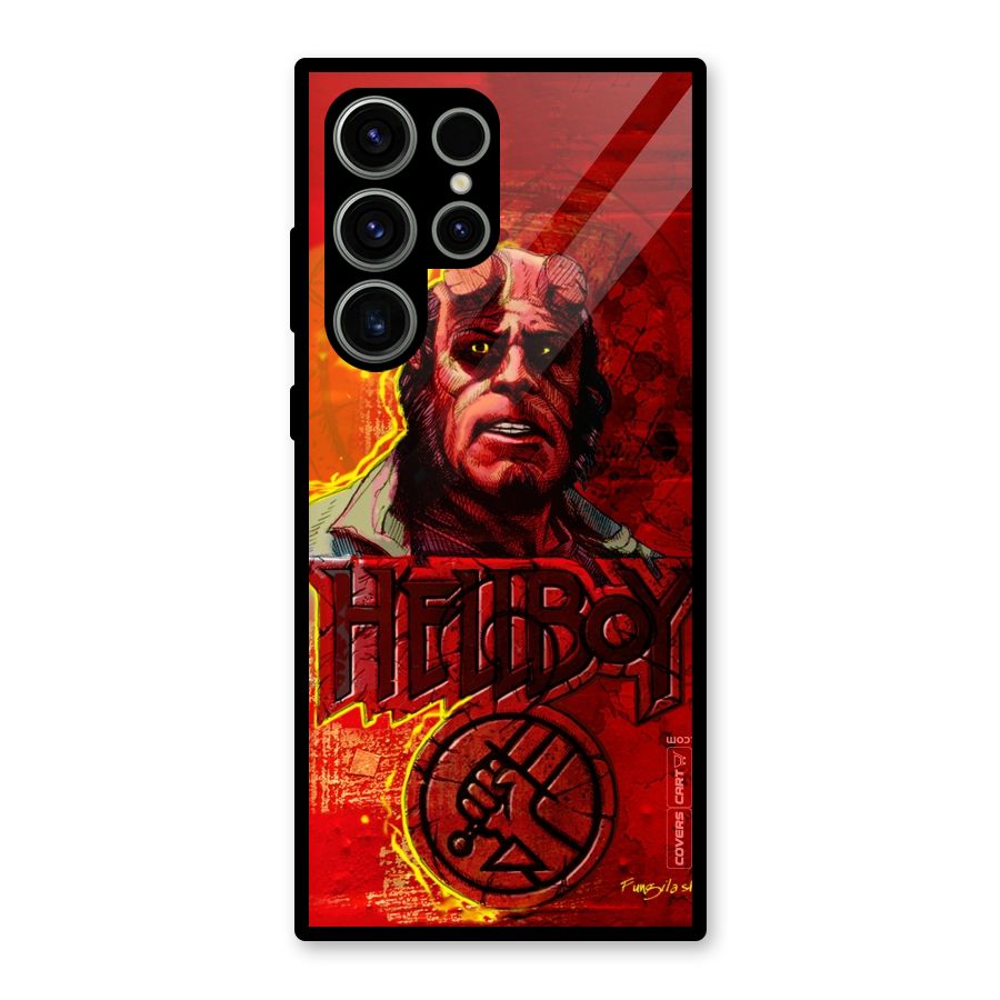 Hellboy Artwork Glass Back Case for Galaxy S23 Ultra