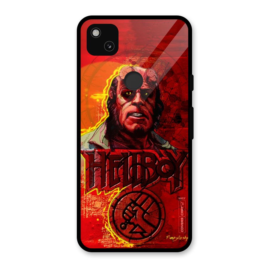Hellboy Artwork Glass Back Case for Google Pixel 4a