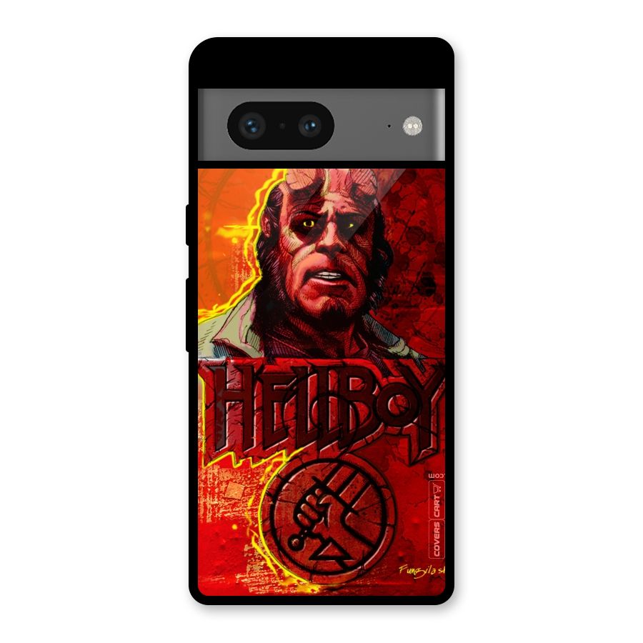 Hellboy Artwork Glass Back Case for Google Pixel 7