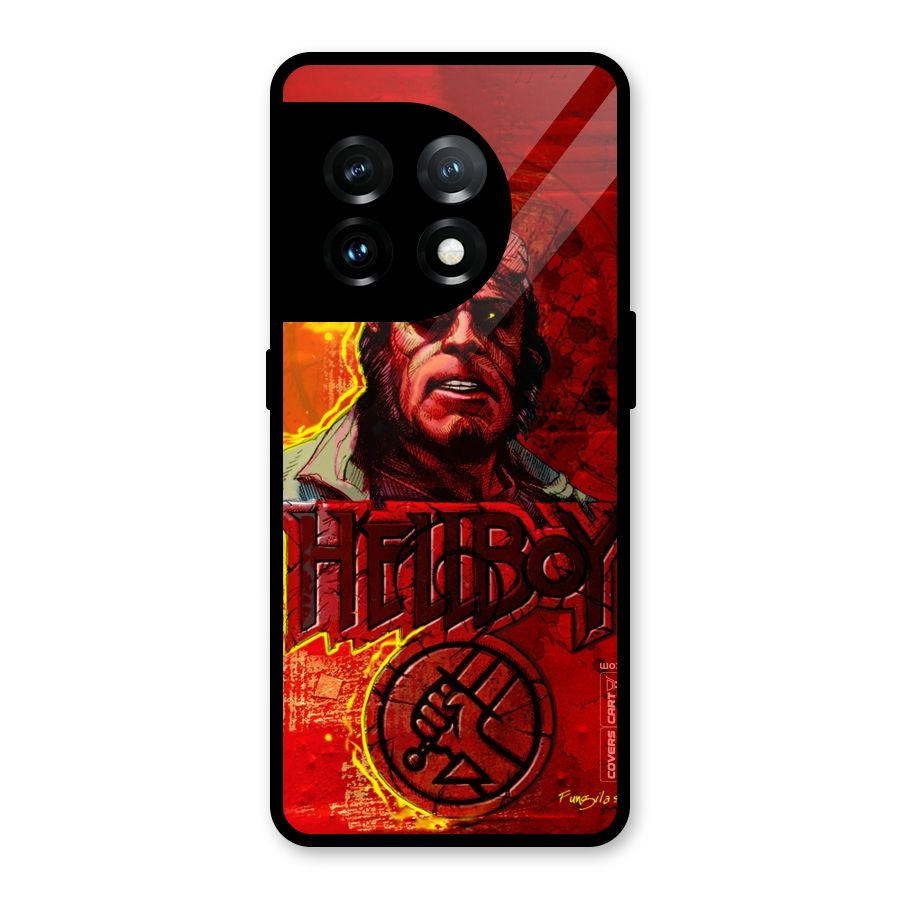 Hellboy Artwork Glass Back Case for OnePlus 11