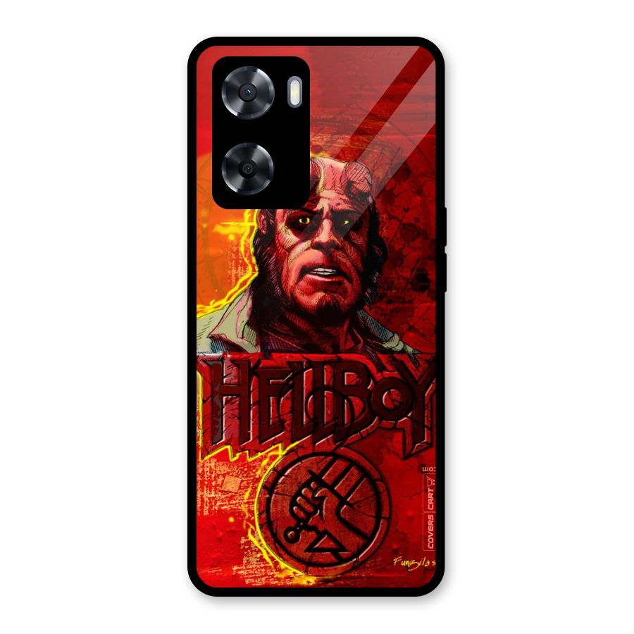 Hellboy Artwork Glass Back Case for Oppo A57 2022